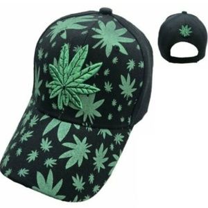 Ball Cap Embroidered Large Leaf